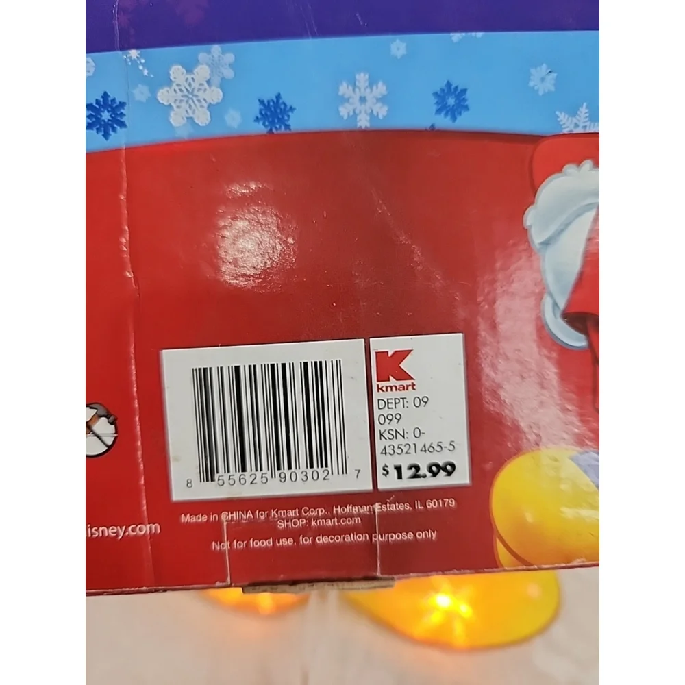 Vtg. Mickey Mouse Lighted Sculpture 15 " 20 lights Indoor Outdoor In box, EUC - Picture 4 of 6